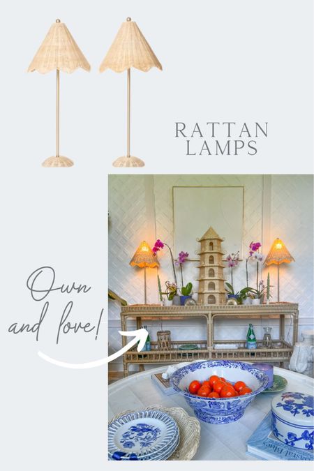 Rattan lamps coastal decor Grandmillennial style master bedroom lamps

#LTKhome