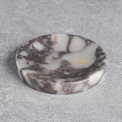 Calacatta Viola Marble Jewelry Dish 4”, Luxury Purple Veined Stone Trinket Tray for Rings Earri... | Amazon (US)