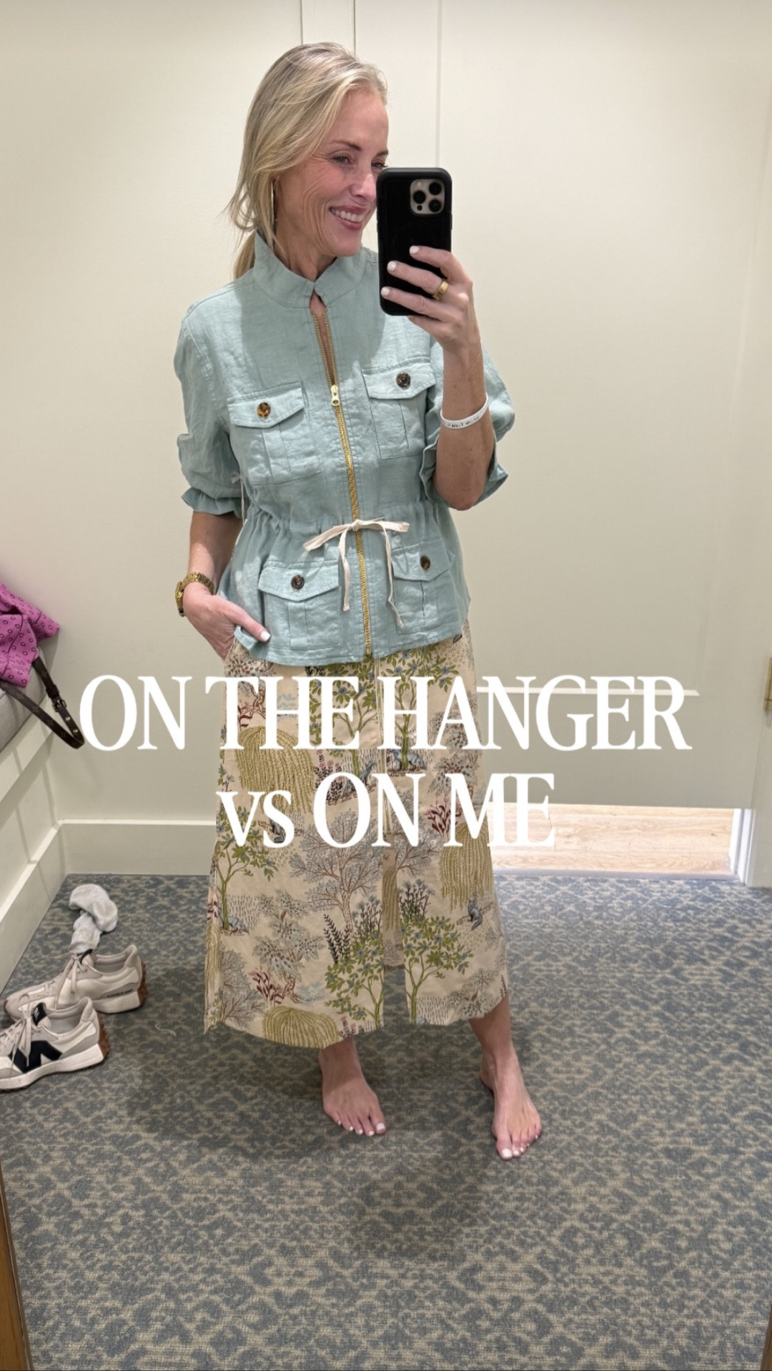 This is exactly why I try things on. 😂 On the hanger, I was fully prepared to walk right past this jacket. But ON?? Completely different story. Total YES. 

The color, the short puff sleeves, the gold zipper, the little tie that cinches the waist...all of it works so much better once it’s actually on your body. And I love that it gives you some shape without feeling too fitted.

This is an item you can wear with dresses (like I have on), jeans, maxi skirts, and denim cutouts. The options are endless. 



#over50style #tryon #fallfashion #falljacket #getyourcolonoscopy

#LTKootd #LTKOver40 #LTKTall