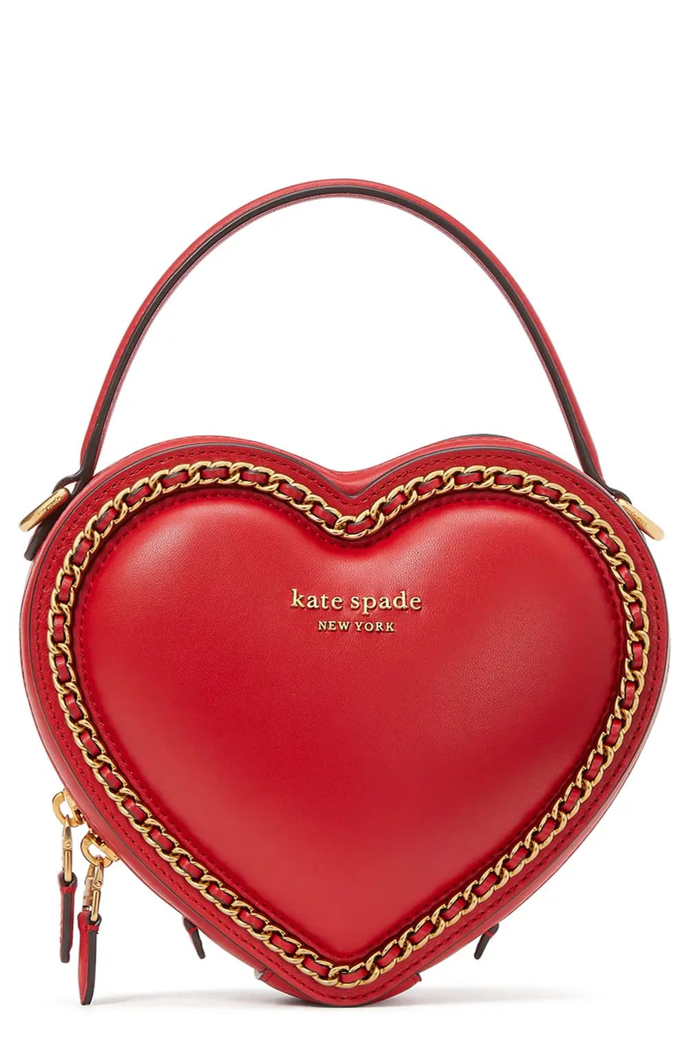 kate spade new york 3d heart leather crossbody bag in Lingonberry at Nordstrom | Nordstrom Canada