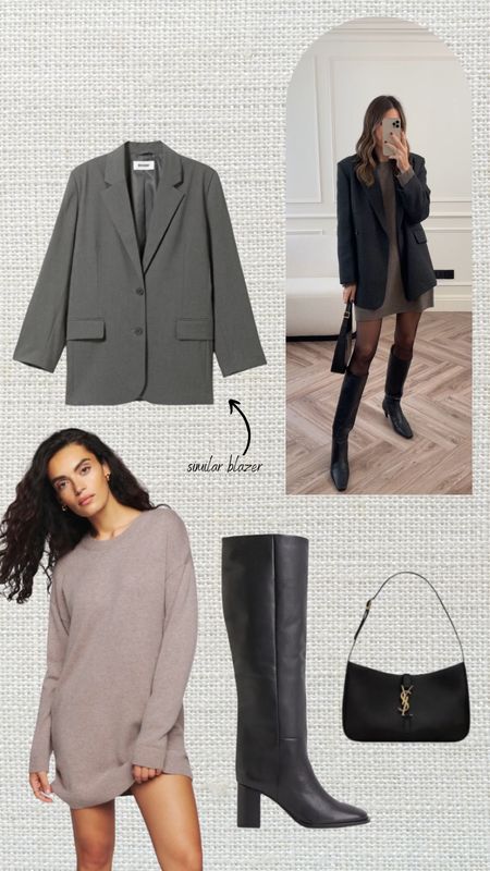 A knitted dress and blazer, paired with high knee boots is the perfect chic autumn look 🍂🤎

#LTKstyletip #LTKeurope #LTKSeasonal