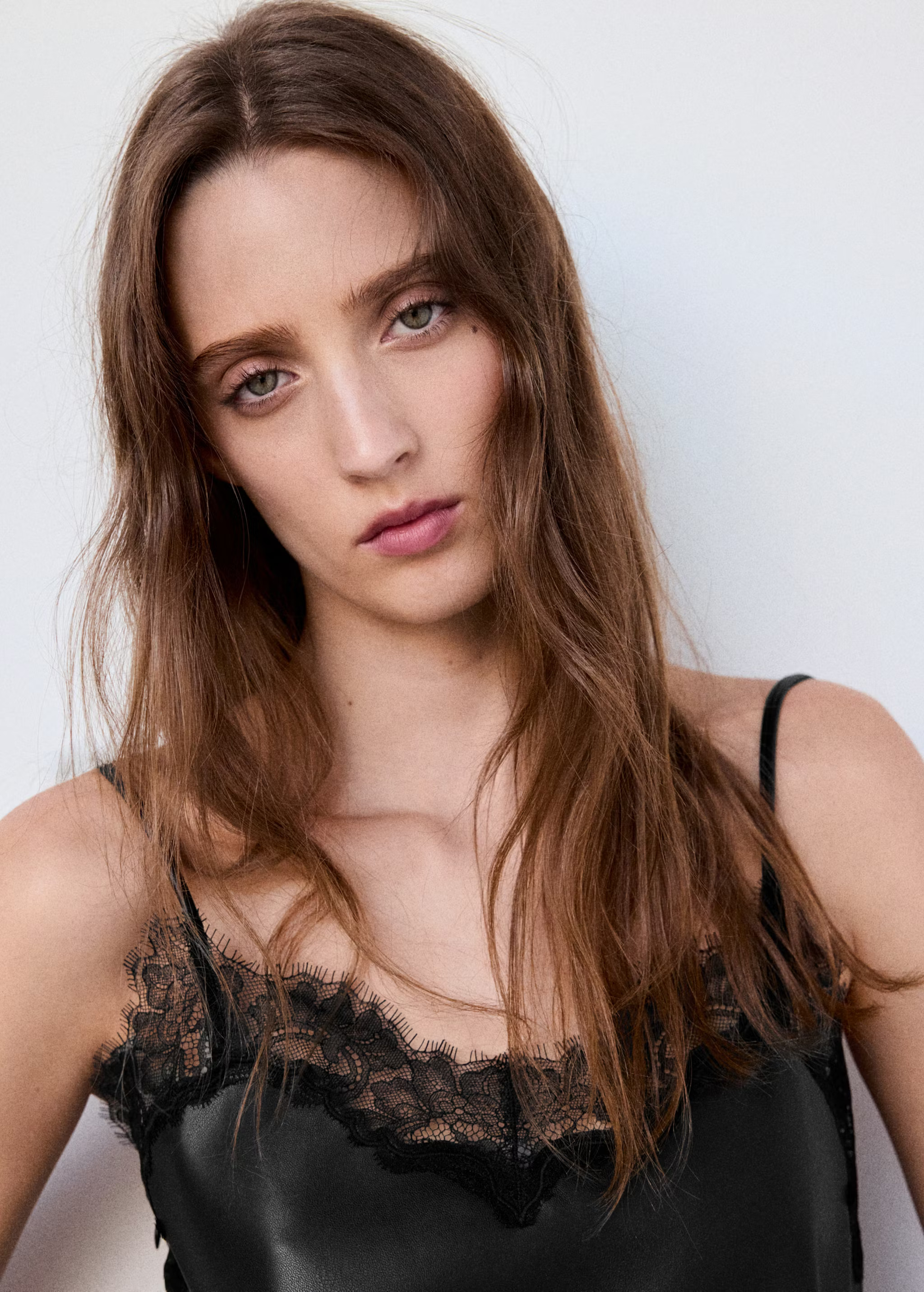 Faux-leather slip dress | Mango (US/MX/AU)