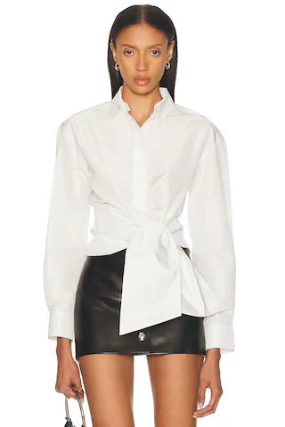 Wrap Bow Long Sleeve Top | FWRD 