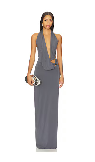 Sabine Gown in Slate Grey | Revolve Clothing (Global)