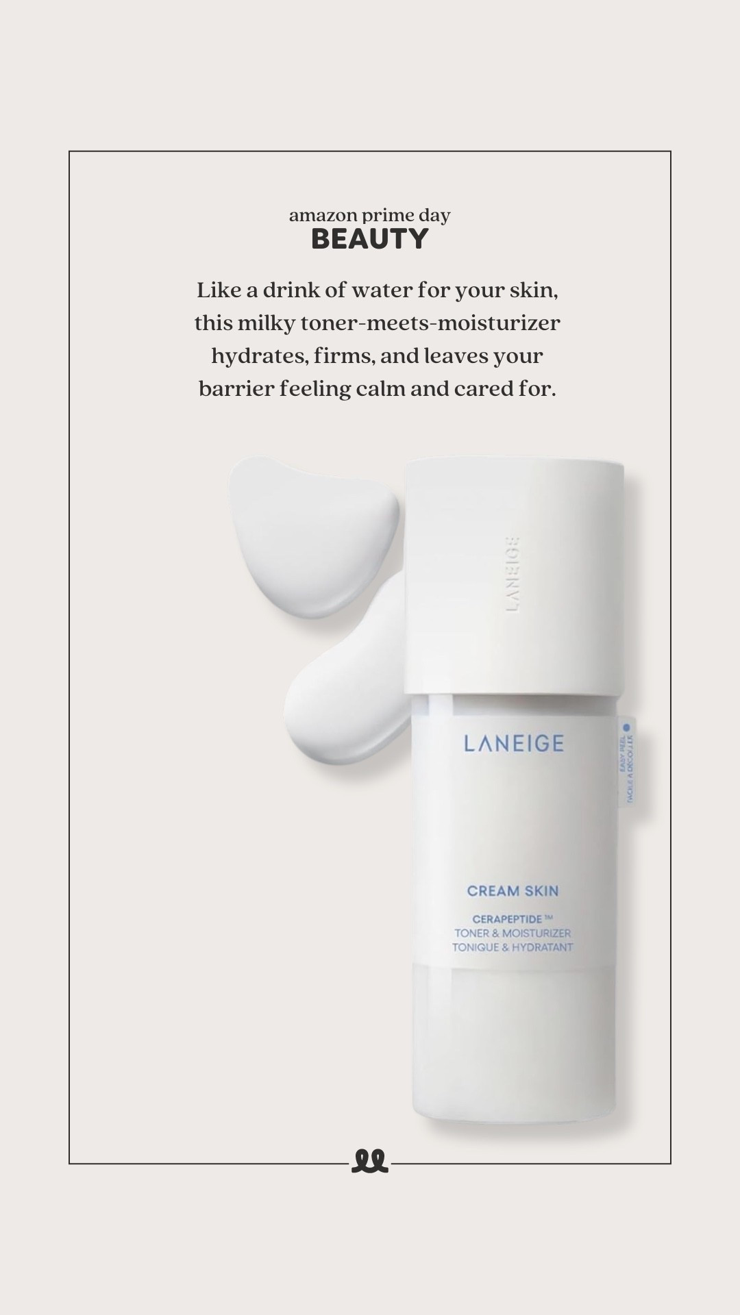 Like a drink of water for your skin, this milky toner meets moisturizer, hydrates, firms, and leaves your skin barrier, feeling calm and cared for

#LTKBeauty #LTKSaleAlert