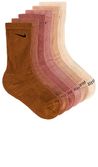 6 Pairs Training Crew Socks in Multi Color | Revolve Clothing (Global)