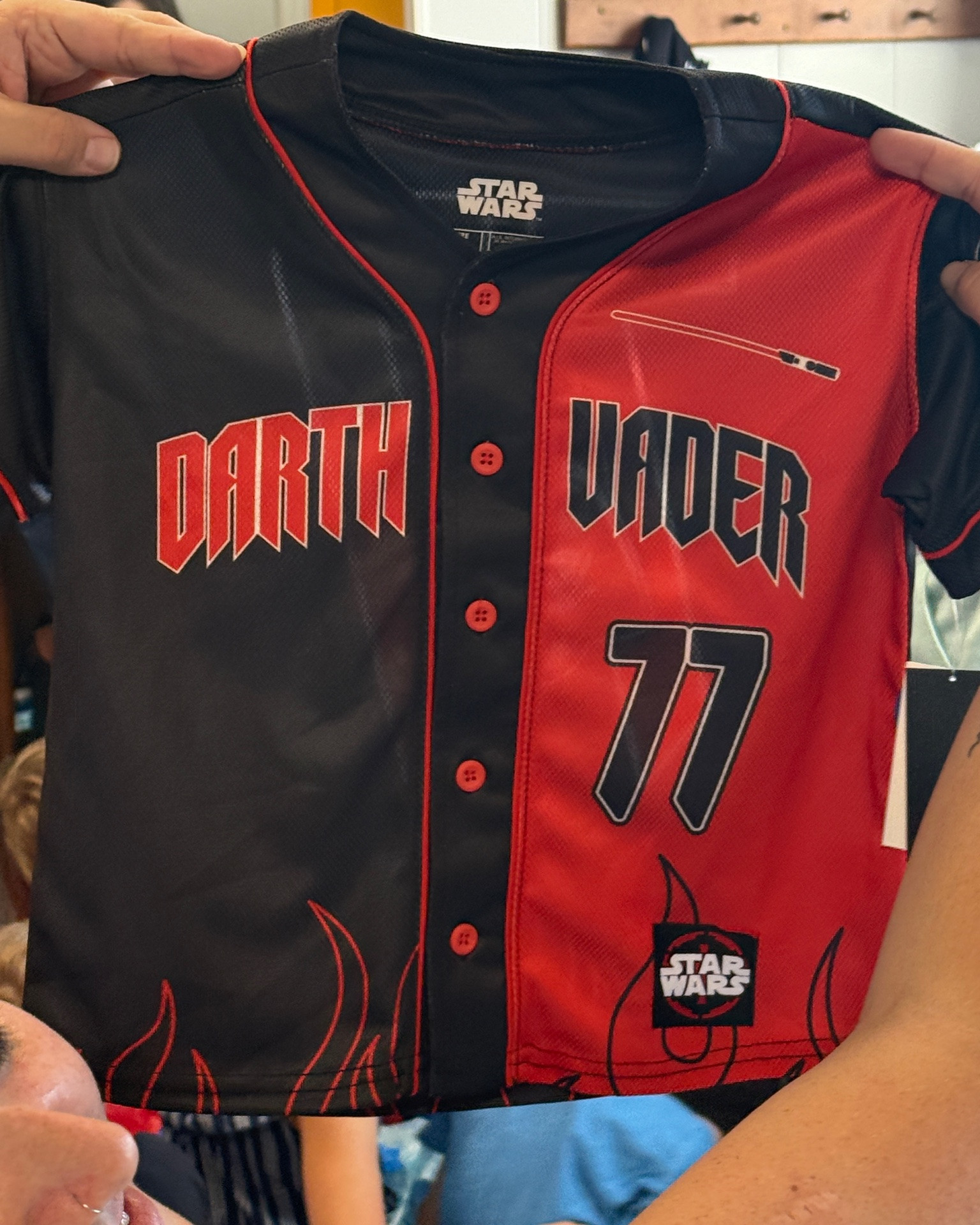 Love this Stat Wars Darth Vader baseball jersey for boys.  Team Darth Vader!  We just bought this for a gift. 
#starwars #target #boys #jersey

#LTKKids #LTKmomlife