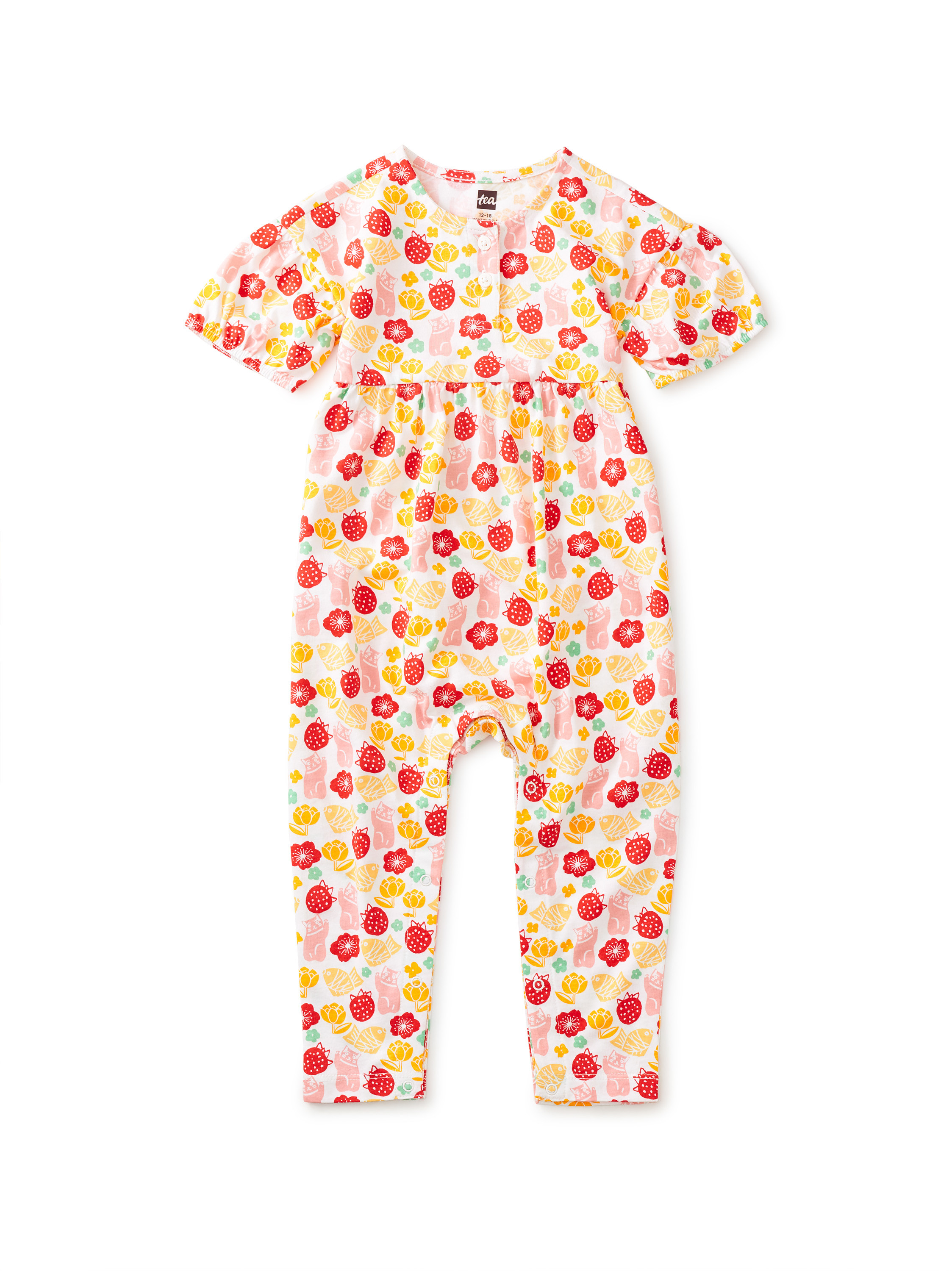 Puff Sleeve Baby Romper | Tea Collection