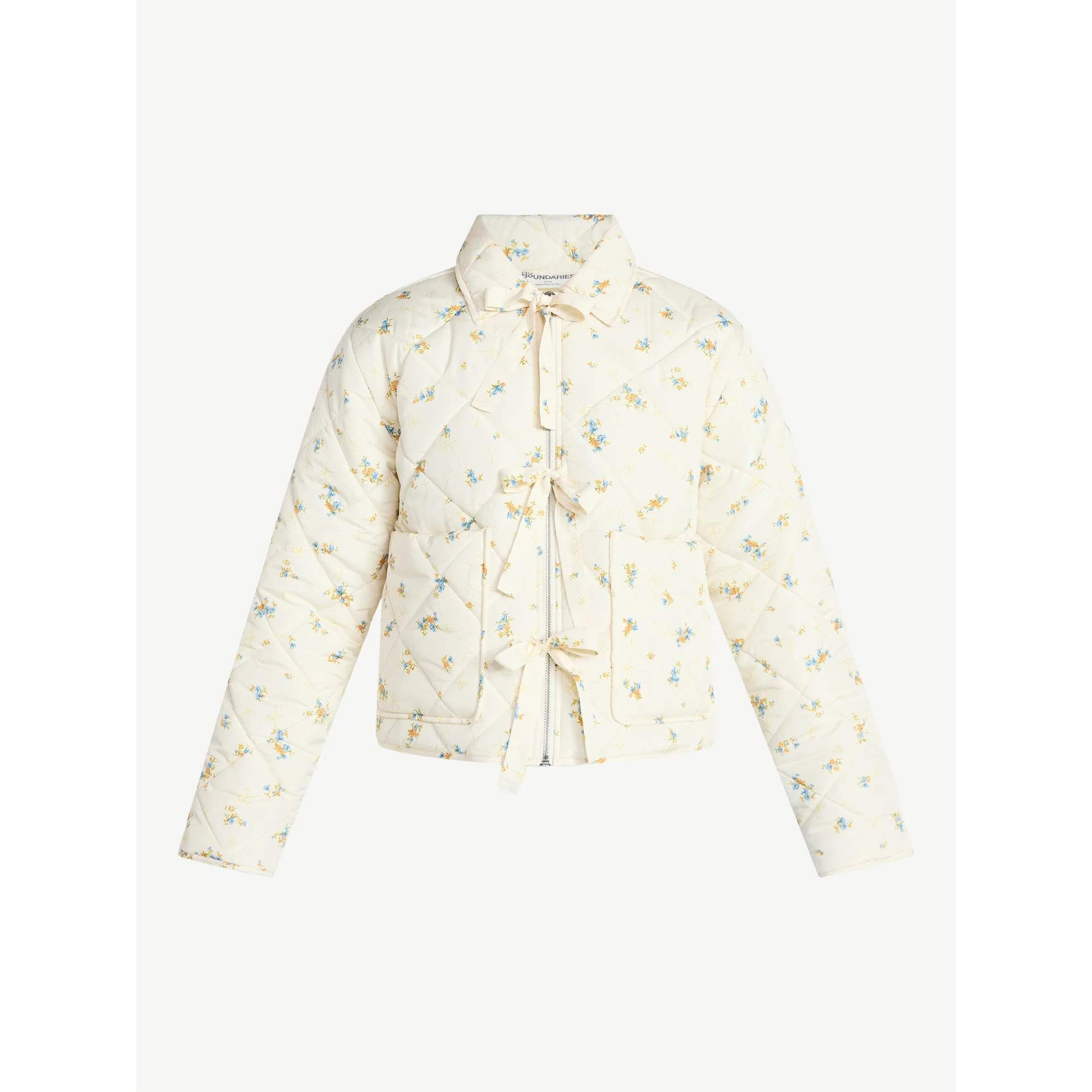 No Boundaries Quilted Bow Jacket, Women's XXS-XXL | Walmart (US)