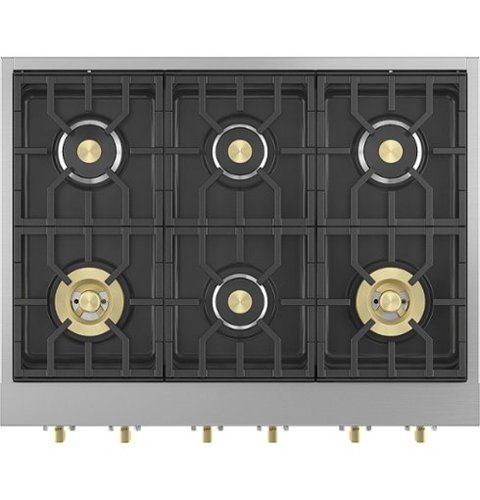 Monogram - 36"" Built-In Gas Cooktop with 6 Burners - Stainless steel | Best Buy U.S.