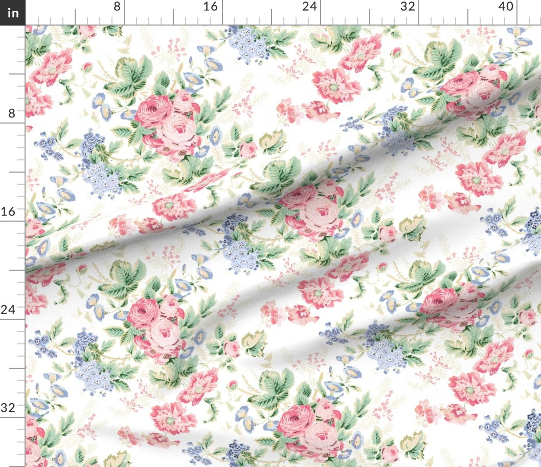 Fabric in English Chintz Caroline Custom 2 | Spoonflower