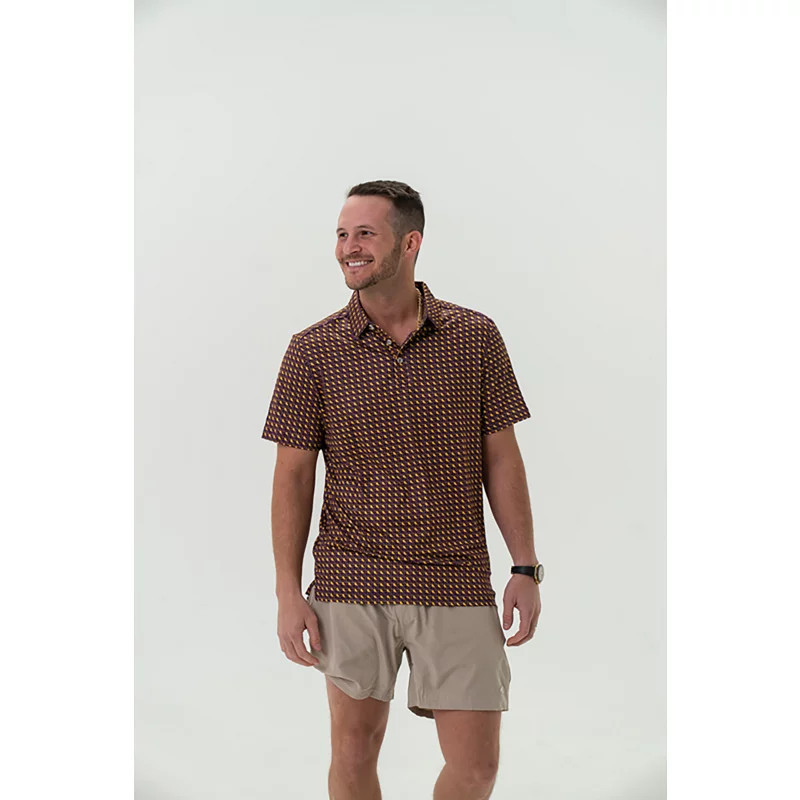 BURLEBO Men's Louisiana Performance Polo Shirt | Academy Sports + Outdoors