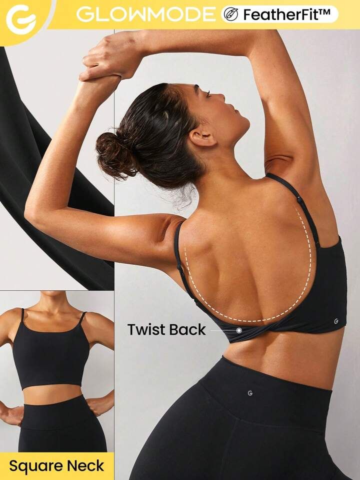 GLOWMODE FeatherFit™ Knot Going Anywhere Twisted Backless Tank | SHEIN