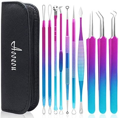 Blackhead Remover Tool Kit, Aooeou 10 Pcs Professional Pimple Popper Tool -Treatment for Pimples,... | Amazon (US)