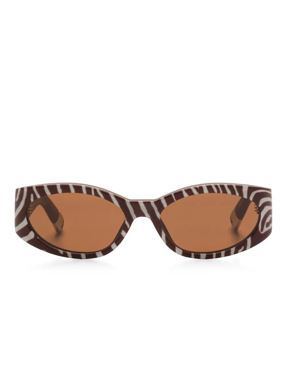 Jacquemus The Pilota Sunglasses | Brown | FARFETCH | Farfetch Global