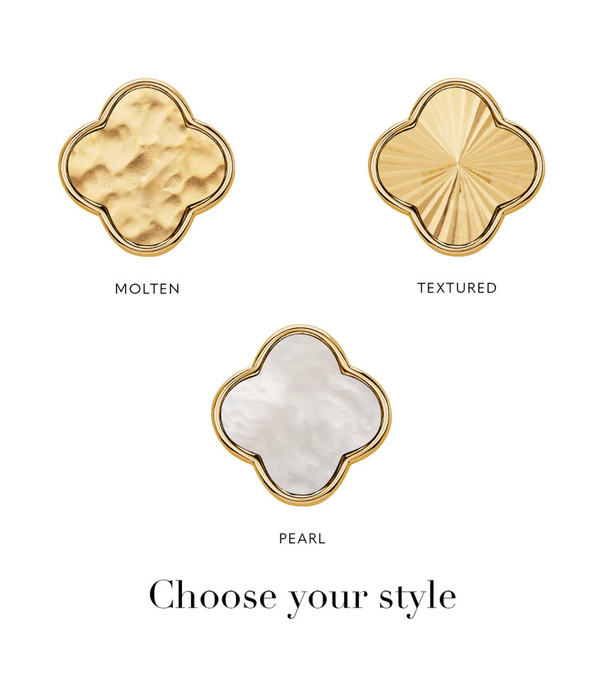 Clover Custom Name Bracelet (Gold) | Abbott Lyon