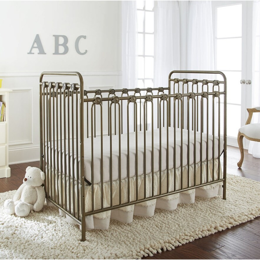 LA Baby Napa 3-in-1 Convertible Full Sized Metal Crib, Golden | Kohl's