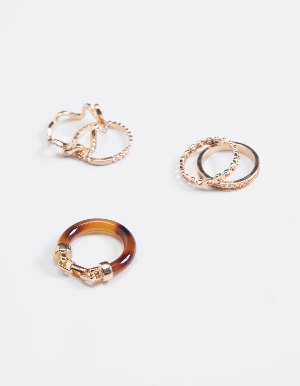 FULL TILT 5 Pack Snake Tortoise Chain Ring Set - GOLD | Tillys | Tillys