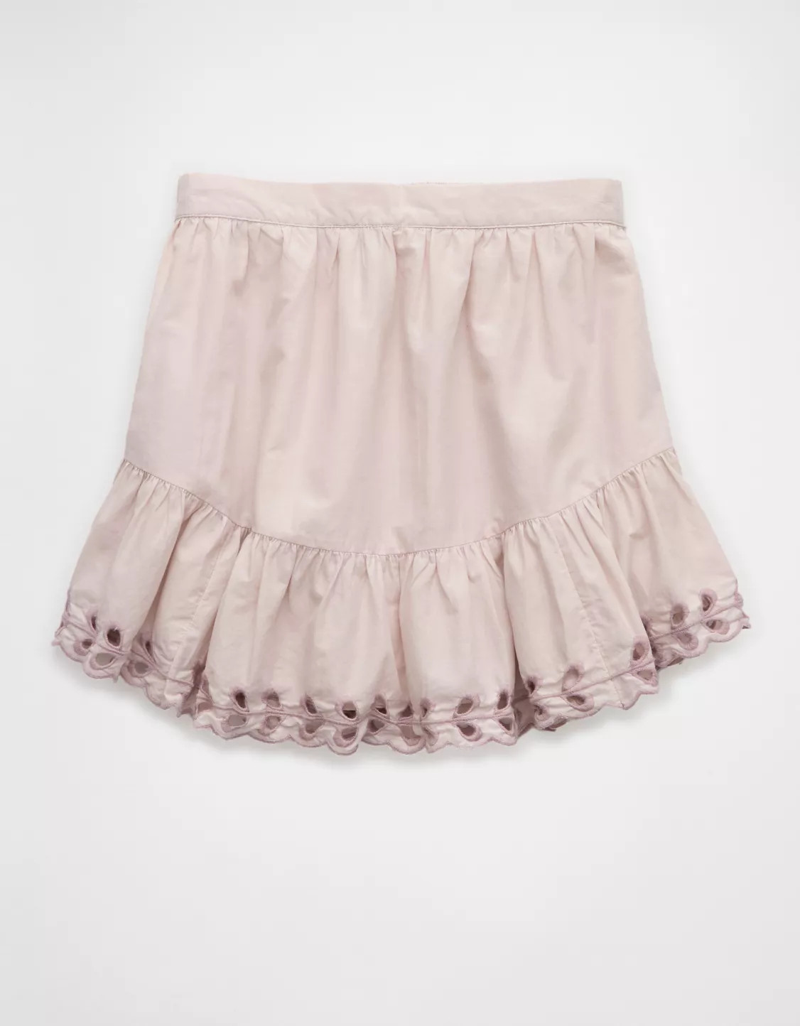 AE High-Waisted Embroidered Eyelet Mini Skirt | American Eagle Outfitters (US & CA)