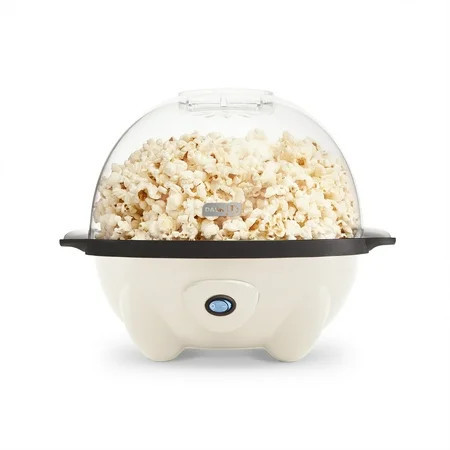 Dash 4.5qt Stirring Electric Popcorn Maker with Lid for Serving Bowl & Convenient Storage, 18 Cups - Cream - New | Walmart (US)