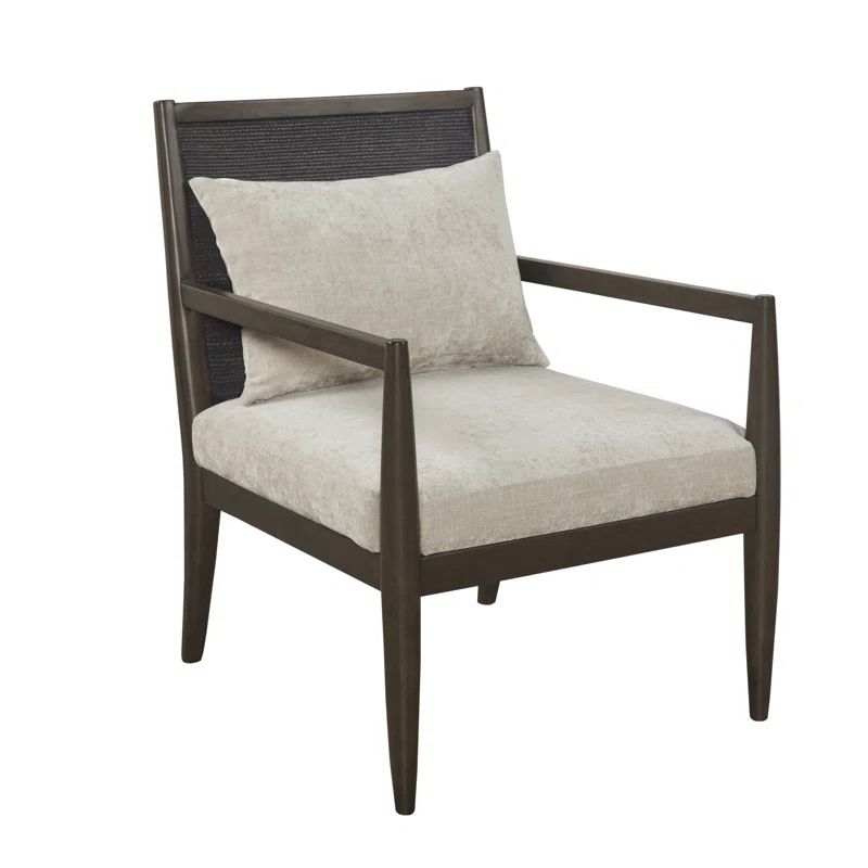 Handcrafted Seagrass Back Armchair with Removable Seat Cushion and Back Pillow | Wayfair North America