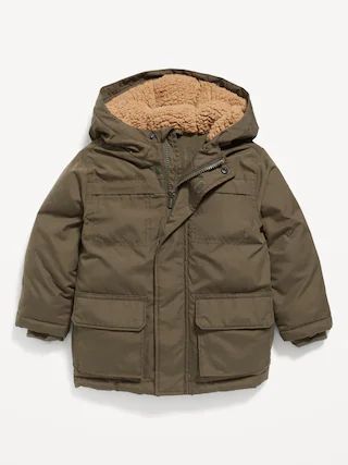 Unisex Hooded Zip-Front Water-Resistant Jacket for Toddler | Old Navy (US)