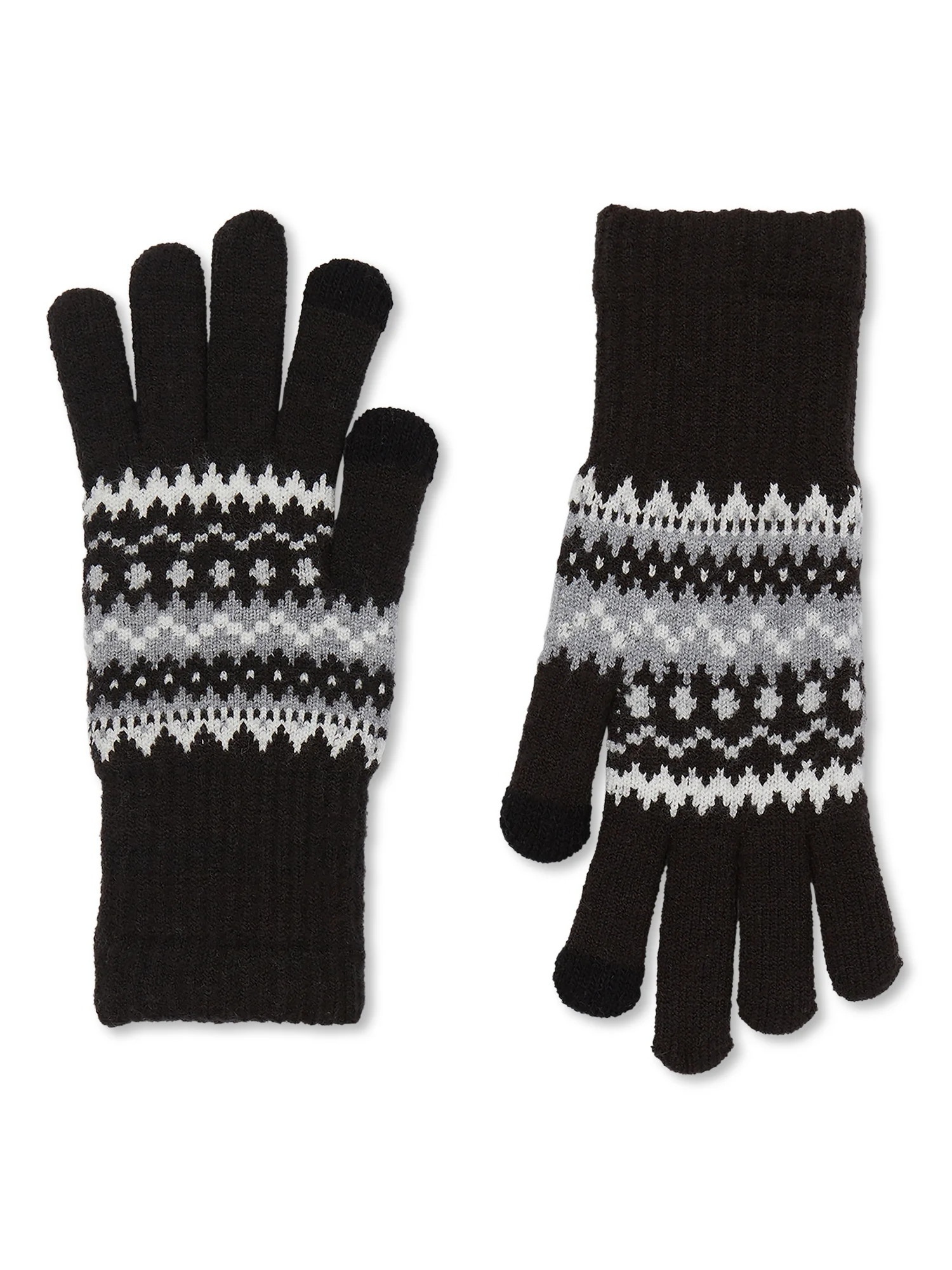 Time and Tru Women's Fair Isle Knit Gloves | Walmart (US)