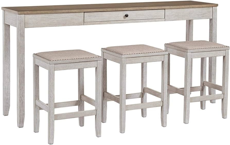 Signature Design by Ashley Skempton 4 Piece Counter Height Dining Set, Includes Table and 3 Barst... | Amazon (US)