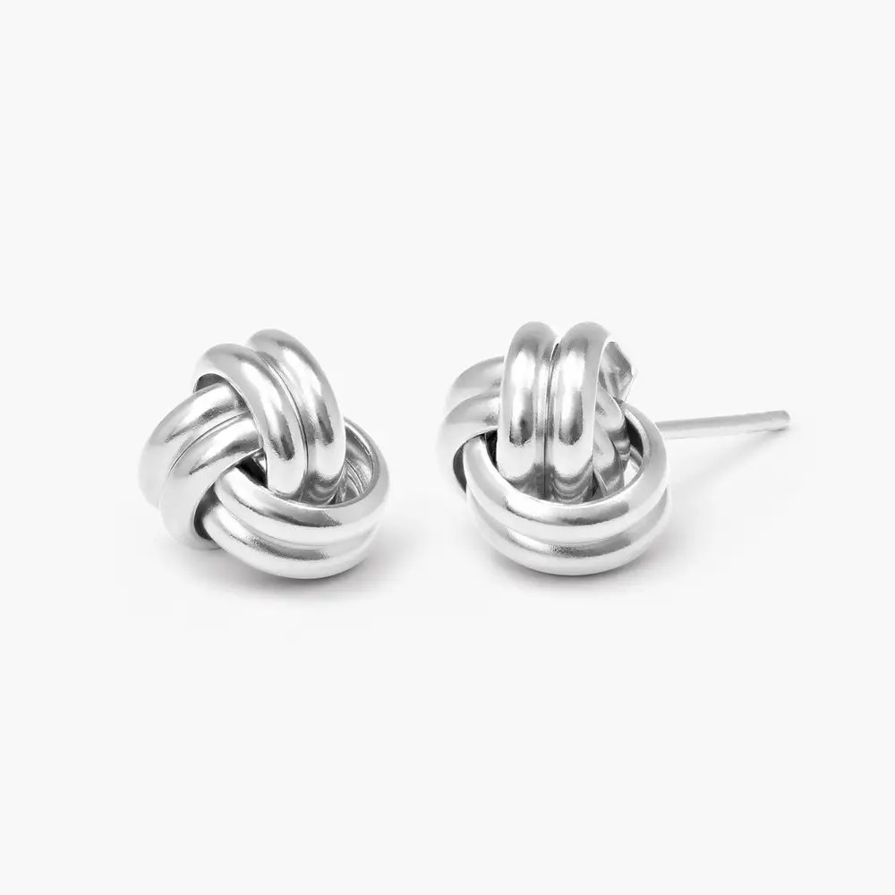 Forget Me Knot Earrings - Silver | Oak & Luna (US)