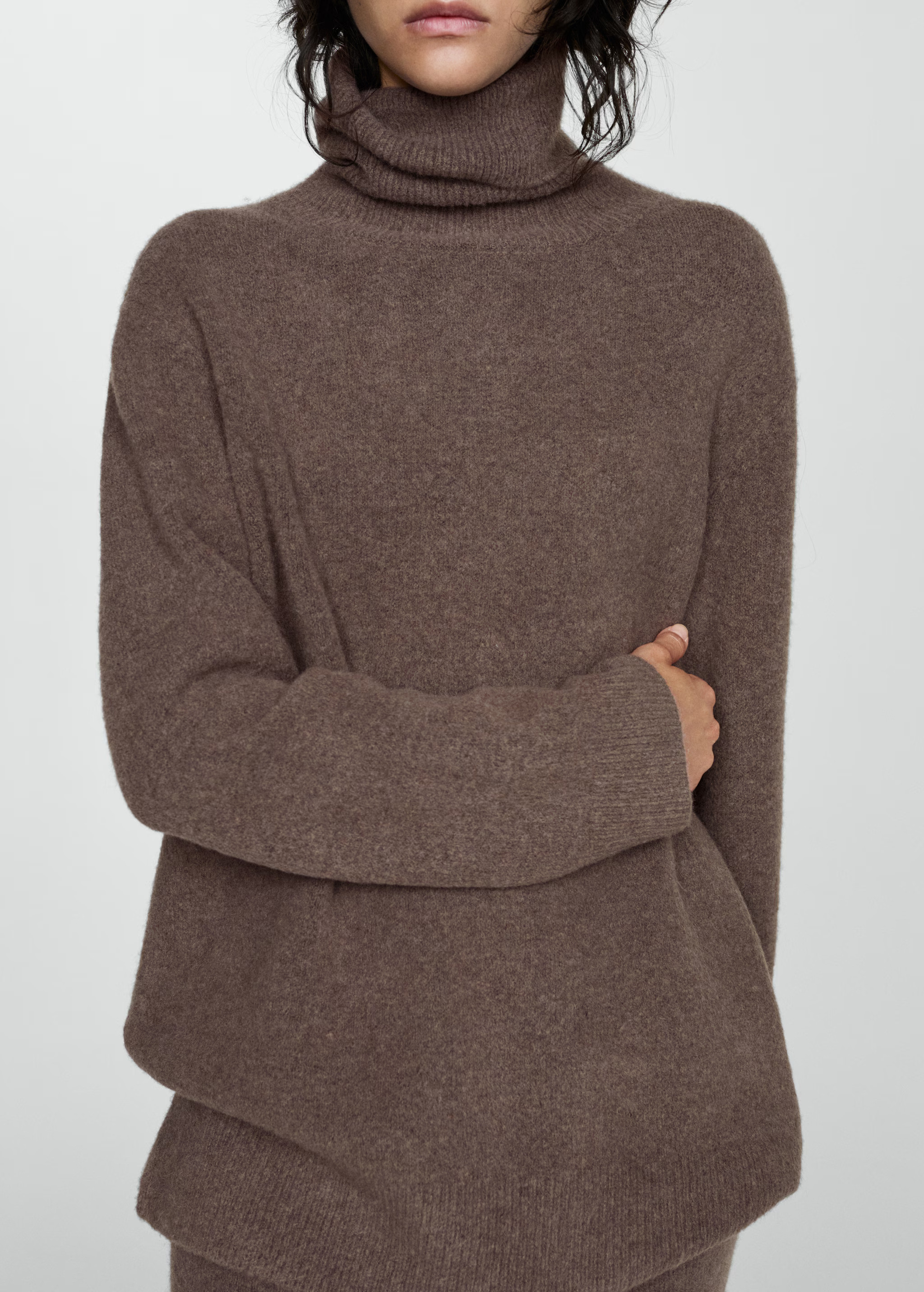 Turtleneck knit sweater - Women | MANGO United Kingdom | MANGO (UK)