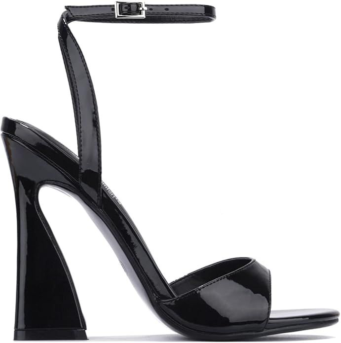 Women High Chunky Heel Buckle Ankle Strap Sandals | Amazon (US)