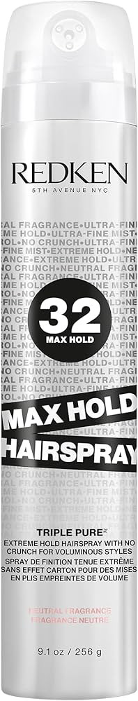 Redken Max Hold Neutral Hairspray 32 | Extreme Maximum High Hold Hairspray | Long-Lasting Lift & ... | Amazon (US)