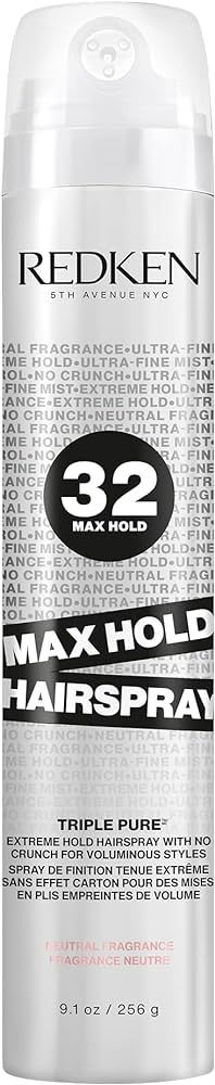 Redken Max Hold Neutral Hairspray 32 | Extreme Maximum High Hold Hairspray | Long-Lasting Lift & ... | Amazon (US)