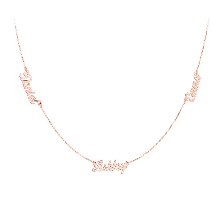 Dainty Personalized Three Name Necklace | Jewlr