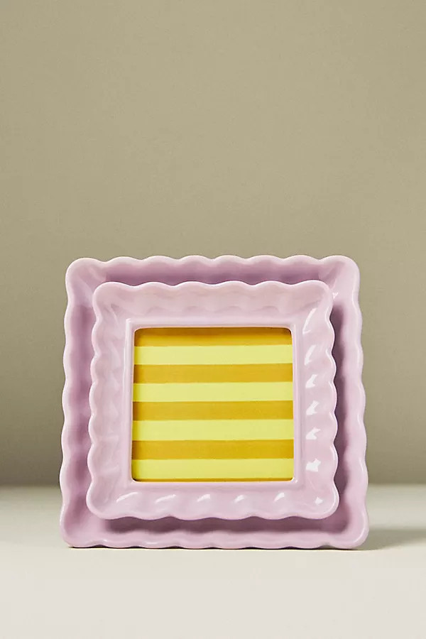 Scalloped Stoneware Picture Frame | Anthropologie (US)