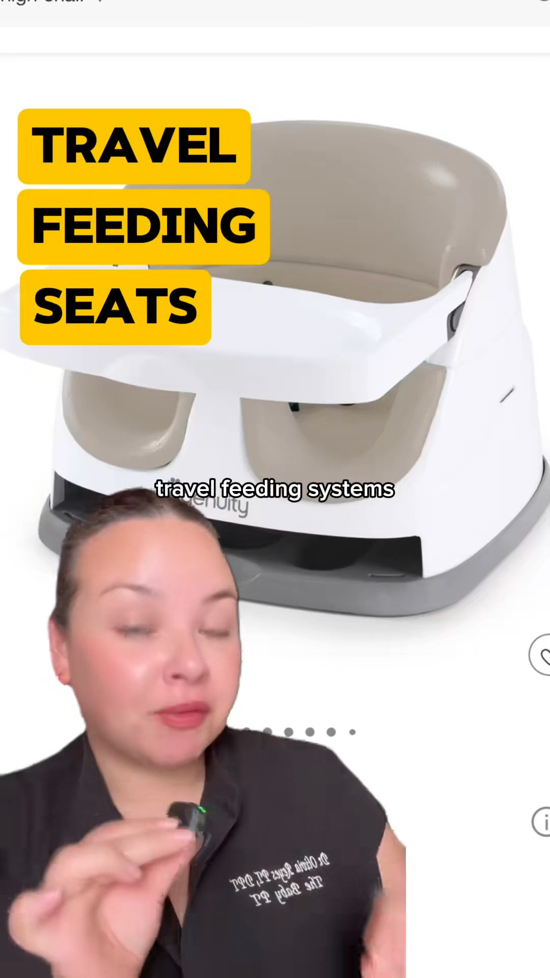 Portable feeding-seat comparison for travel or a caregiver home: the owned guide shows an Ingenuity compact booster in category imagery, but its current exact listing was not available in saved products. The tagged seats are current alternatives. Compare folded size, chair attachment, tray, seat care, current maker fit and age directions, price, stock, and return policy. 

 #LTKmomlife #LTKTravel #LTKBaby