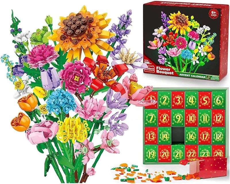 24 Days Flower Bouquet Christmas Countdown, Flower Bouquet Advent Calendar 2025, Christmas Countd... | Walmart (US)