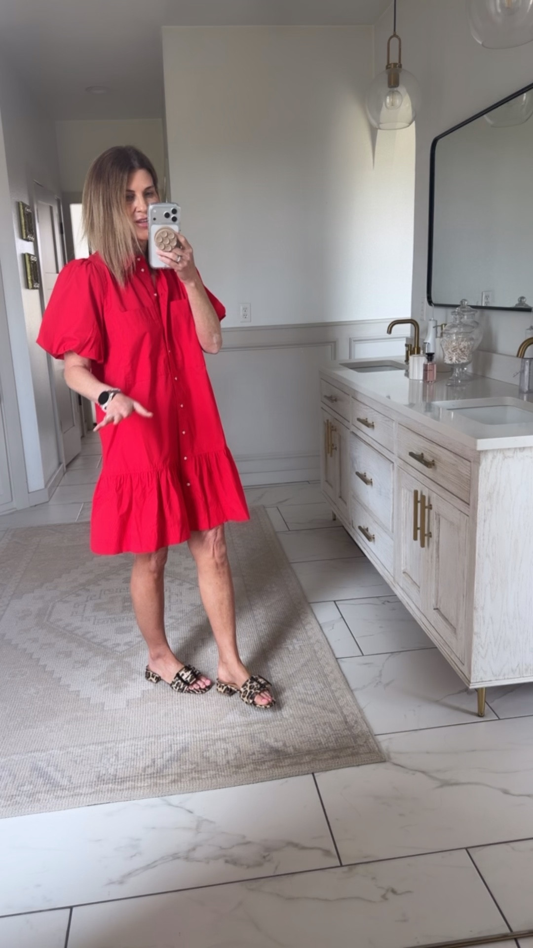 I’m wearing a small still available in a green color on sale for under $25
Leopard shoes I’m between a 7.5 and an 8 wearing a 7.5

#LTKOver40