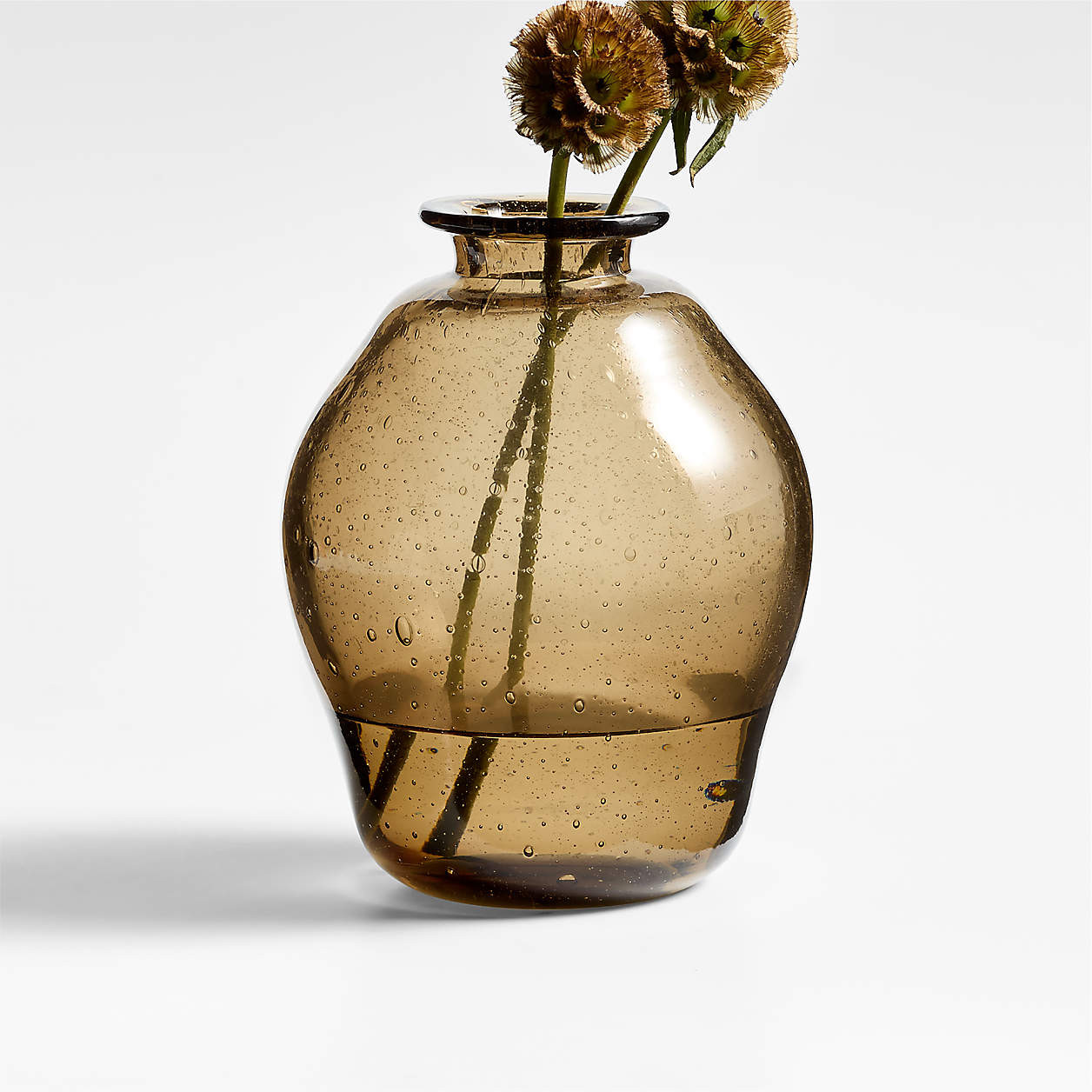 Eider Brown Glass Bud Vase 6.5" + Reviews | Crate & Barrel | Crate & Barrel