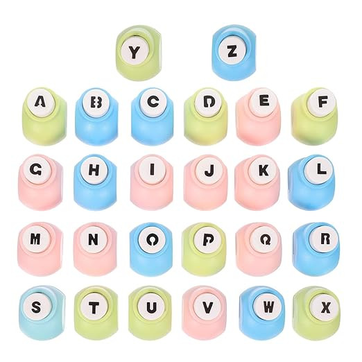 Alphabet Paper Punchers 26pcs School Scrapbooking Paper Punchers Crafting Supplies for Greeting C... | Amazon (US)