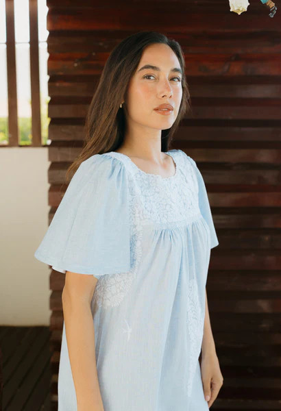 Julieta Light Blue Short Dress | Mi Golondrina