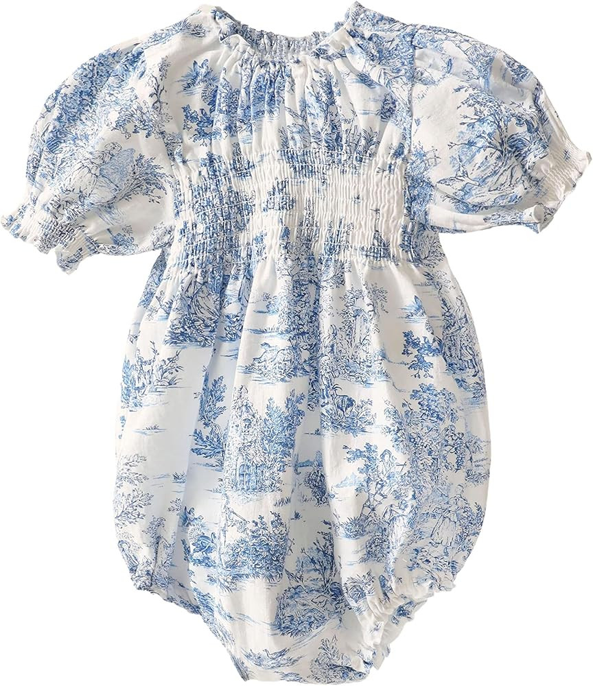 NOTHING FITS BUT Baby’s Classic Linen Cotton Dress, Hana Onesie, Infant’s Casual Frock | Amazon (US)