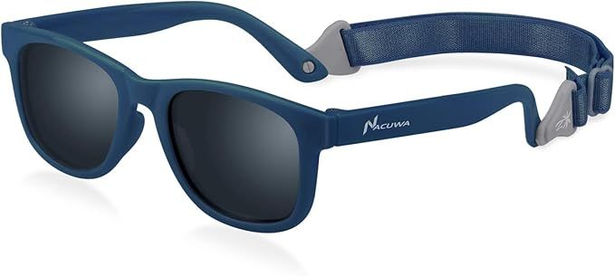 Nacuwa Baby Sunglasses - 100% UV Proof Sunglasses for Baby, Toddler, Kids - Ages 0-2 Years - Case... | Amazon (US)