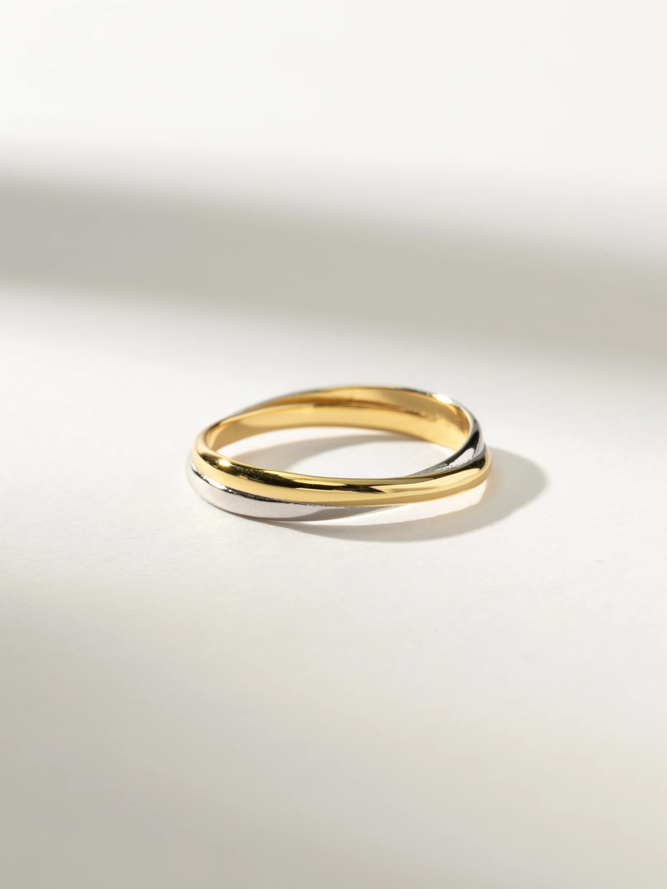 Crossed Mixed Ring | Vermeil + Sterling Silver | Uncommon James | Uncommon James