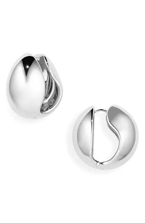 Coperni Logo Hoop Earrings in Silver at Nordstrom | Nordstrom