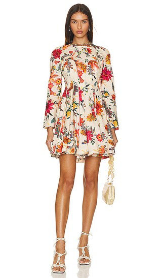 Ginger Mini Dress in Ivory Floral | Revolve Clothing (Global)