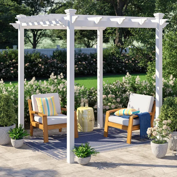 Walsall 7.5 Ft. W x 7.5 Ft. D Vinyl Pergola | Wayfair North America