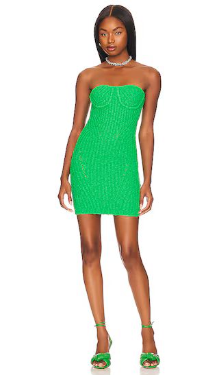 Junya Strapless Bustier Mini Dress in Bright Green | Revolve Clothing (Global)