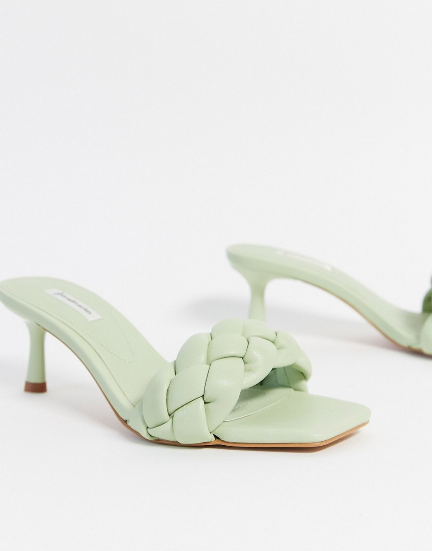 Stradivarius - Sandalen met hak in mintgroen-Blauw | ASOS (Global)