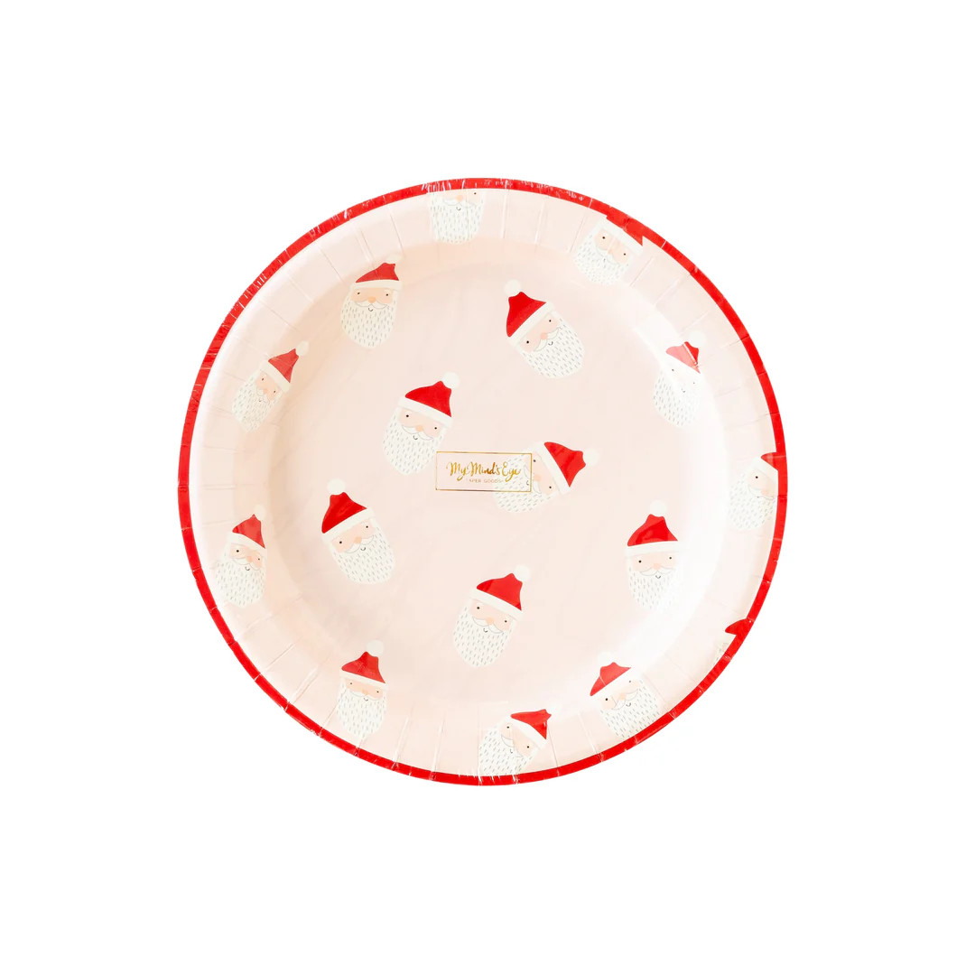 Whimsy Santa Scattered Santa Paper Plate | My Mind's Eye